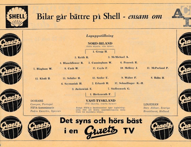 Nordirland Västtyskland b